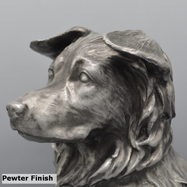 Border Collie Urn - in Bronze or Pewter - Image 3