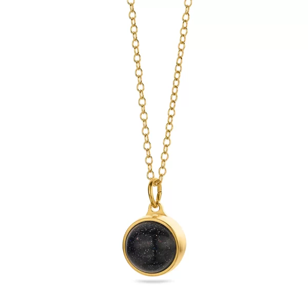 Gold Gemstone Ashes Pendant - Choice Of Colours Available - Image 42