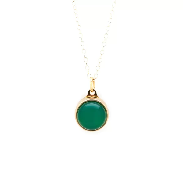 Gold Gemstone Ashes Pendant - Choice Of Colours Available - Image 82