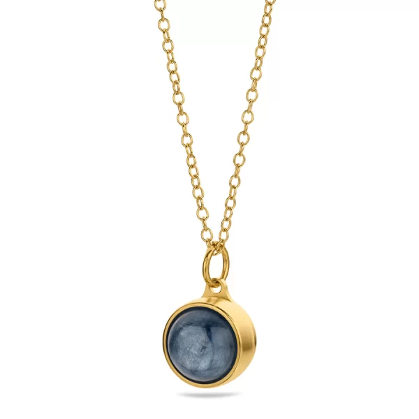 Gold Gemstone Ashes Pendant - Choice Of Colours Available - Image 57