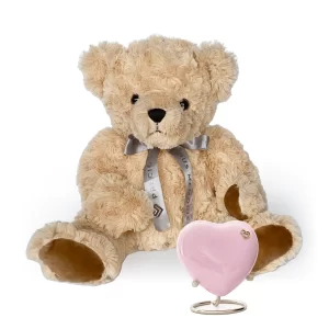 Huggable Memory Bears Urns - Soft and Cuddly - Holds 15 photos - Share your Memories