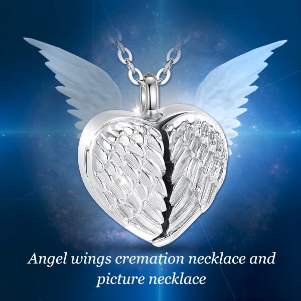 925 Sterling Silver Angel Wings Locket Cremation Ashes Necklace - Memorial Keepsake Urn. - Image 6