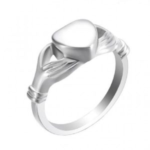 Heart in Hand Ashes Ring - Memorial Keepsake Urn.