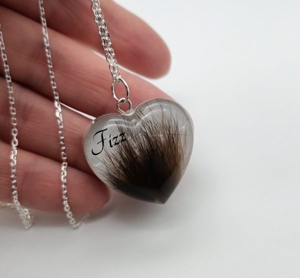 Pet hair keepsake, Photo pendant, Lock of hair jewellery, Personalised photo locket, Loss of Dog Cat , Fur keepsake pendant - Image 8