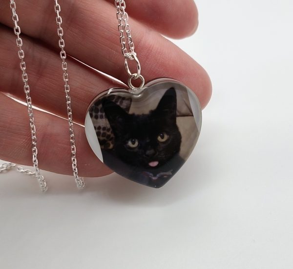 Pet hair keepsake, Photo pendant, Lock of hair jewellery, Personalised photo locket, Loss of Dog Cat , Fur keepsake pendant - Image 9