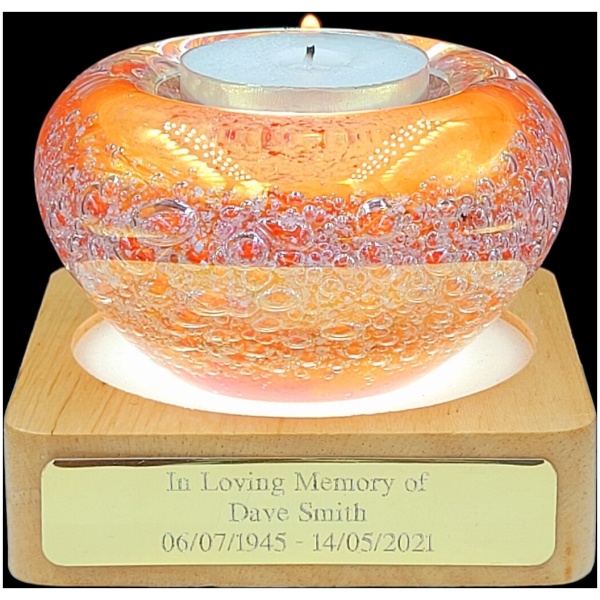 Fused Ashes In Glass Candle Holder Personalised Sympathy Gift Bereavement Pet Loss Keepsake - Image 6
