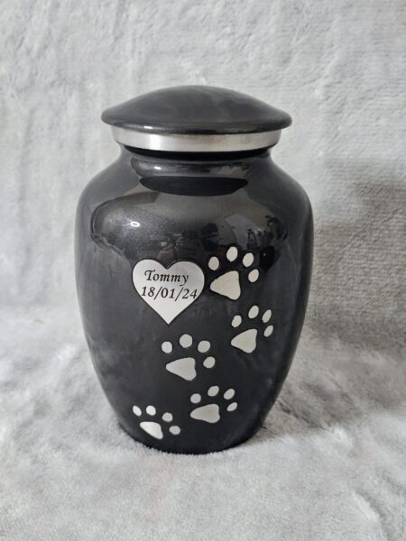 Slate/Grey Heart Paw Prints Urn + Option to personalise from £95 - Image 18