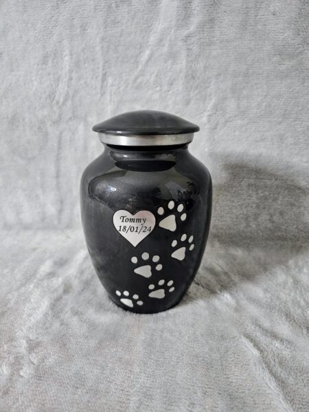 Slate/Grey Heart Paw Prints Urn + Option to personalise from £95 - Image 16