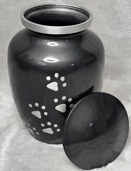 Slate/Grey Heart Paw Prints Urn + Option to personalise from £95 - Image 3