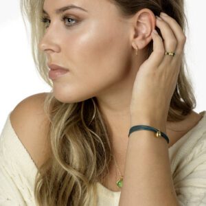 Fine Leather Petrol Gilded - SKU TB-CLG9