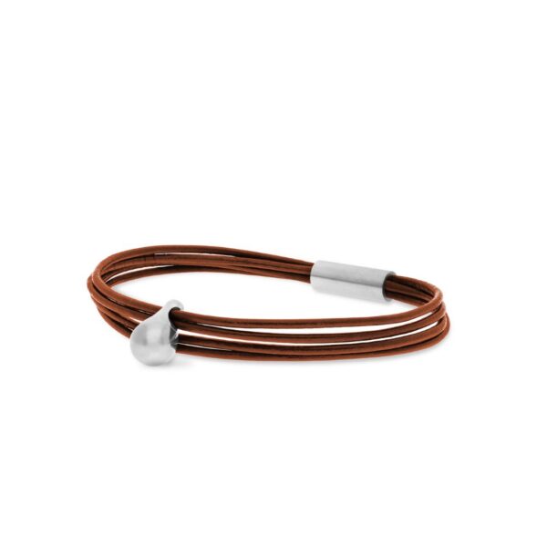 Fine leather Cognac steel - SKU TB-CL3 - Image 2