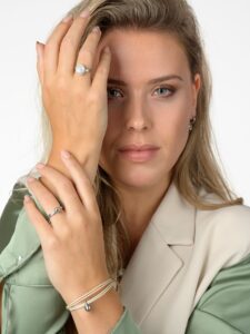 Fine leather Pearl steel - SKU TB-CL10